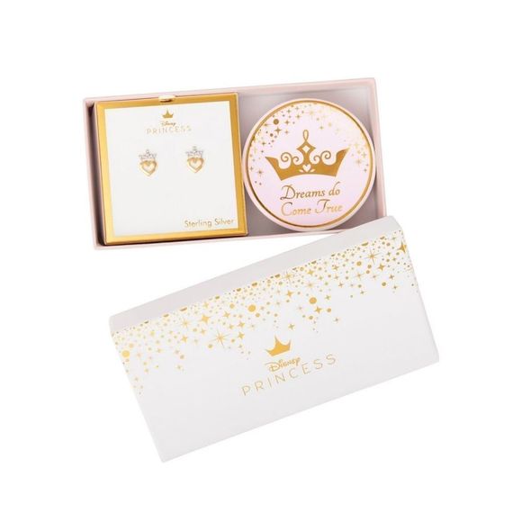 Disney Sterling Silver & 18 Gold-plate Stud earrings plus Trinket Dish - Picture 2 of 9